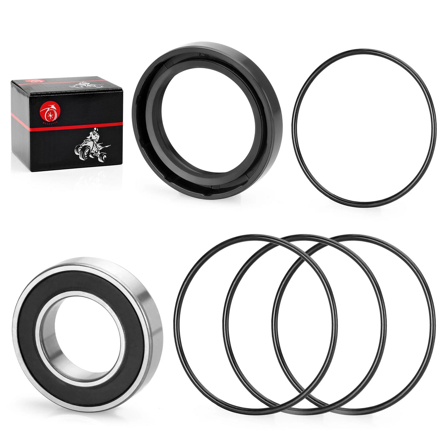Rear Left Axle Wheel Bearing & Seals for Honda Rancher 420 TRX420 (2014–2024)