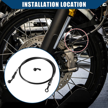 100cm Length Motorcycle Hydraulic Brake Line Oil Hose Fitting with Banjo