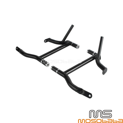 Saddlebags Guard Rails Crash Bar w/4 Tube Sliders for Harley Revival FLH