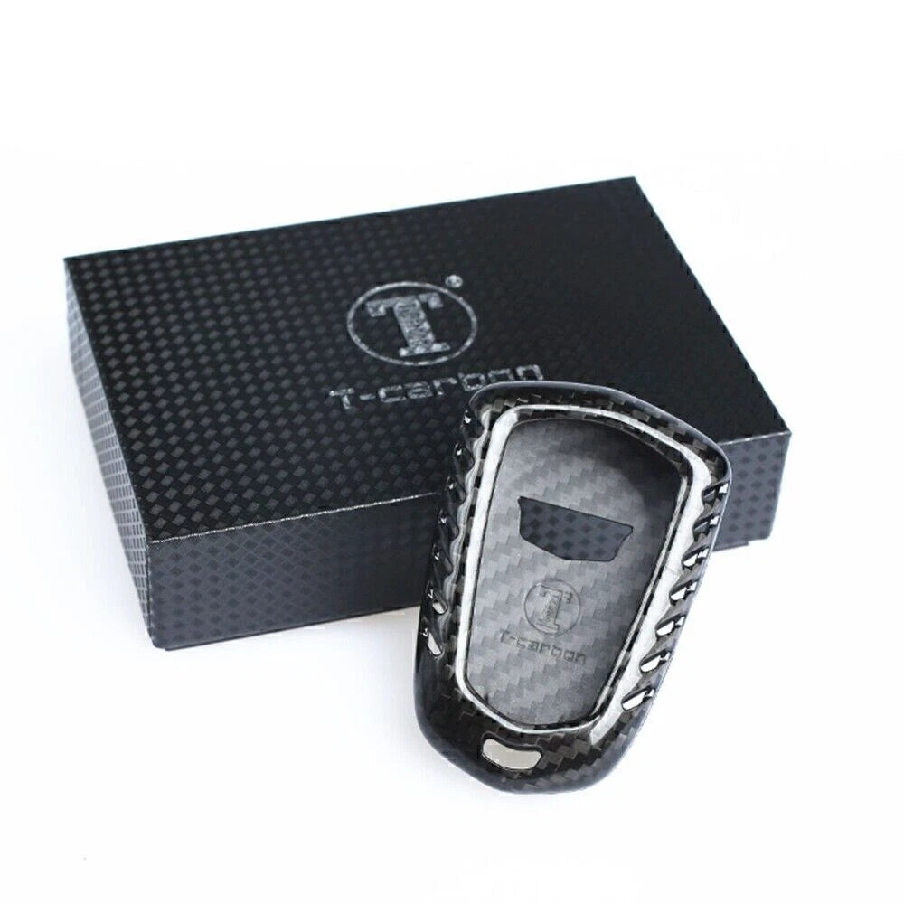 Key Cover Case for 2015-2023 Cadillac ATS CTS CT6 Carbon Fiber (2015-2023)