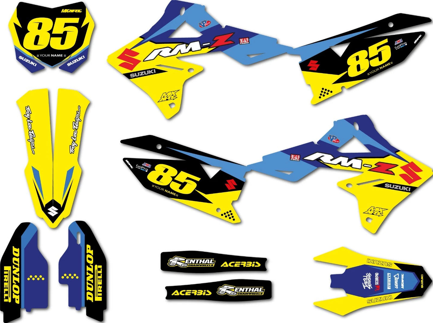 Throttle Style Decal Kit for Suzuki RMZ450 (2018-2023)