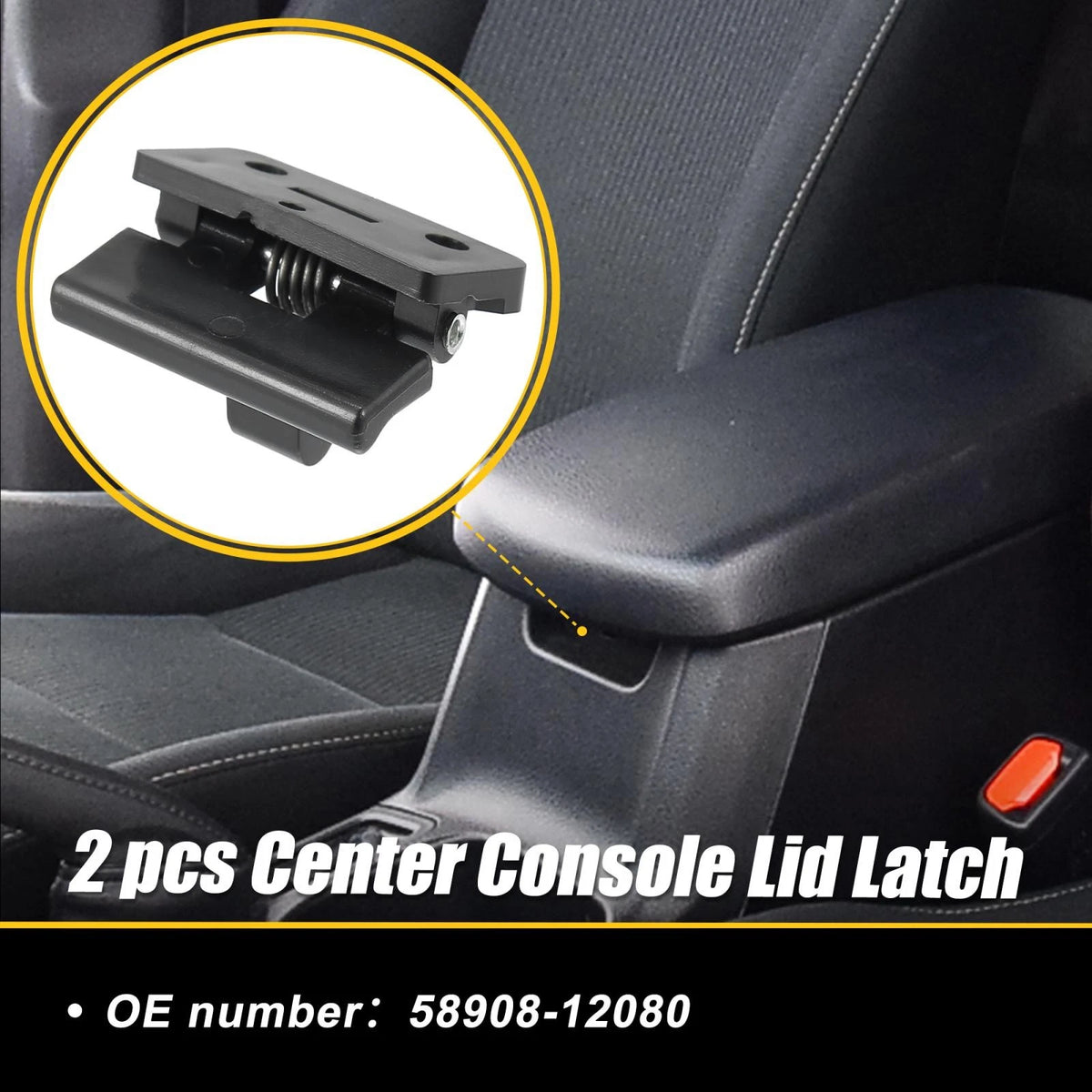 Center Console Lid Latch for Toyota RAV4 4Runner Camry Corolla (2001-2023)