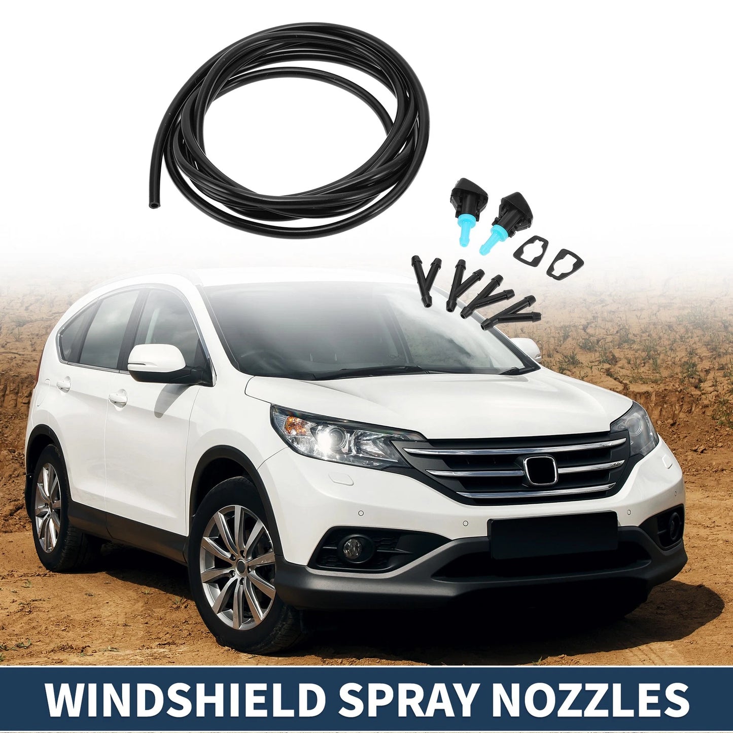 Front Windshield Washer Nozzles Set for Jeep Patriot (2007-2017)