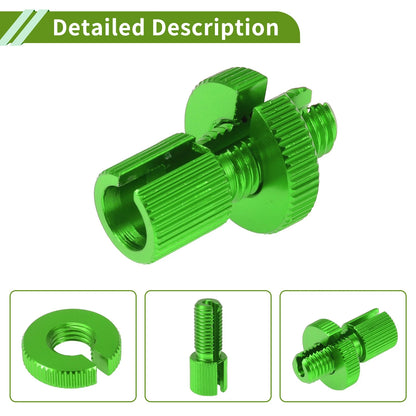 Cable Adjuster Screw 4x Aluminum Green for Motorcycle