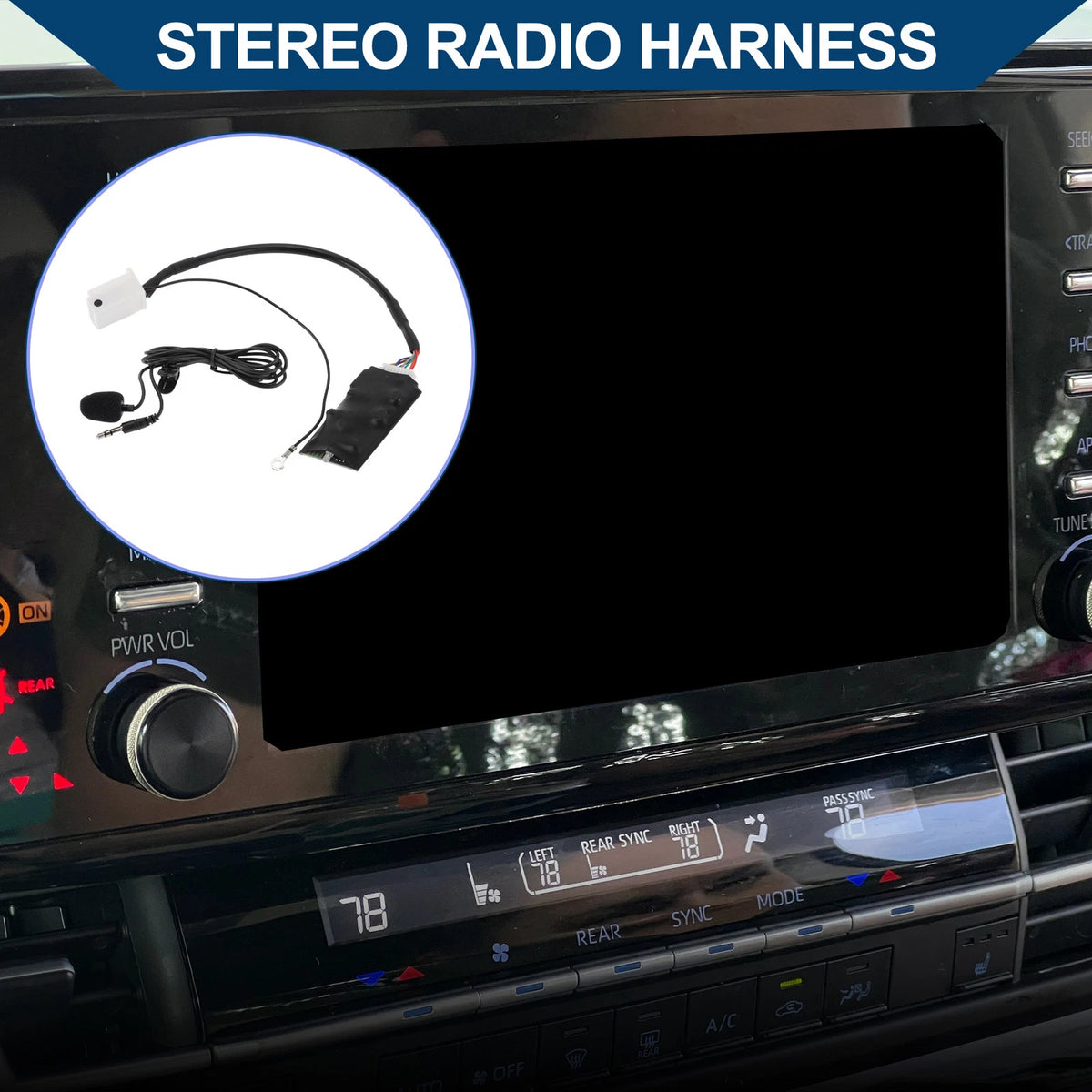 Stereo Radio Harness w/ Microphone for Lexus Toyota (2001-2023)