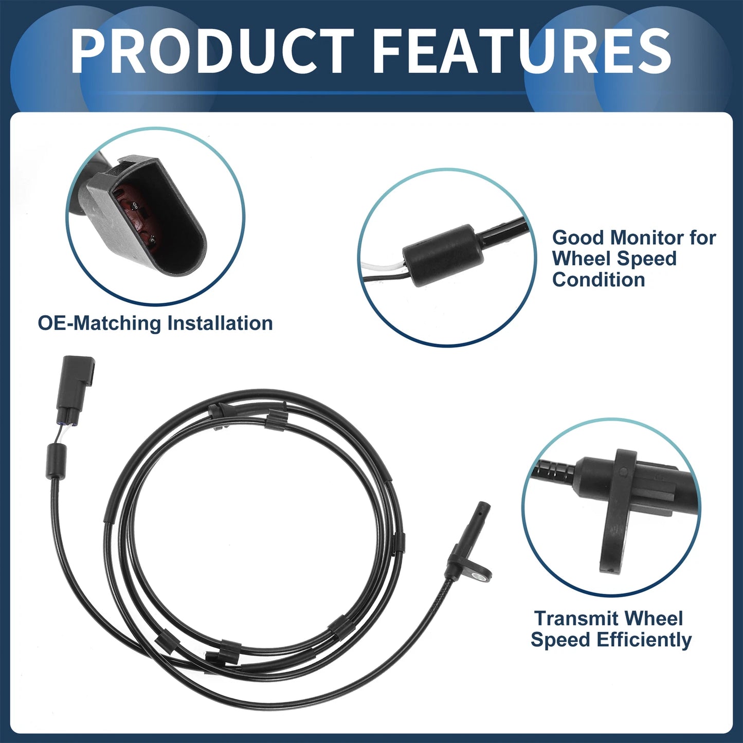 ABS Wheel Speed Sensor for Ford Transit Box Rear Right (No.AC1V2B372BA)