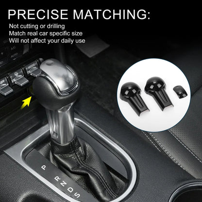 Black Gear Shift Knob Cover for Ford Mustang (2015-2023)