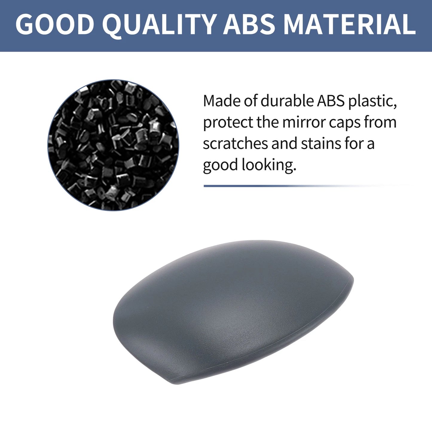Right Passenger Side Mirror Cover Cap Grey for CITROEN C2 (2003-2009)