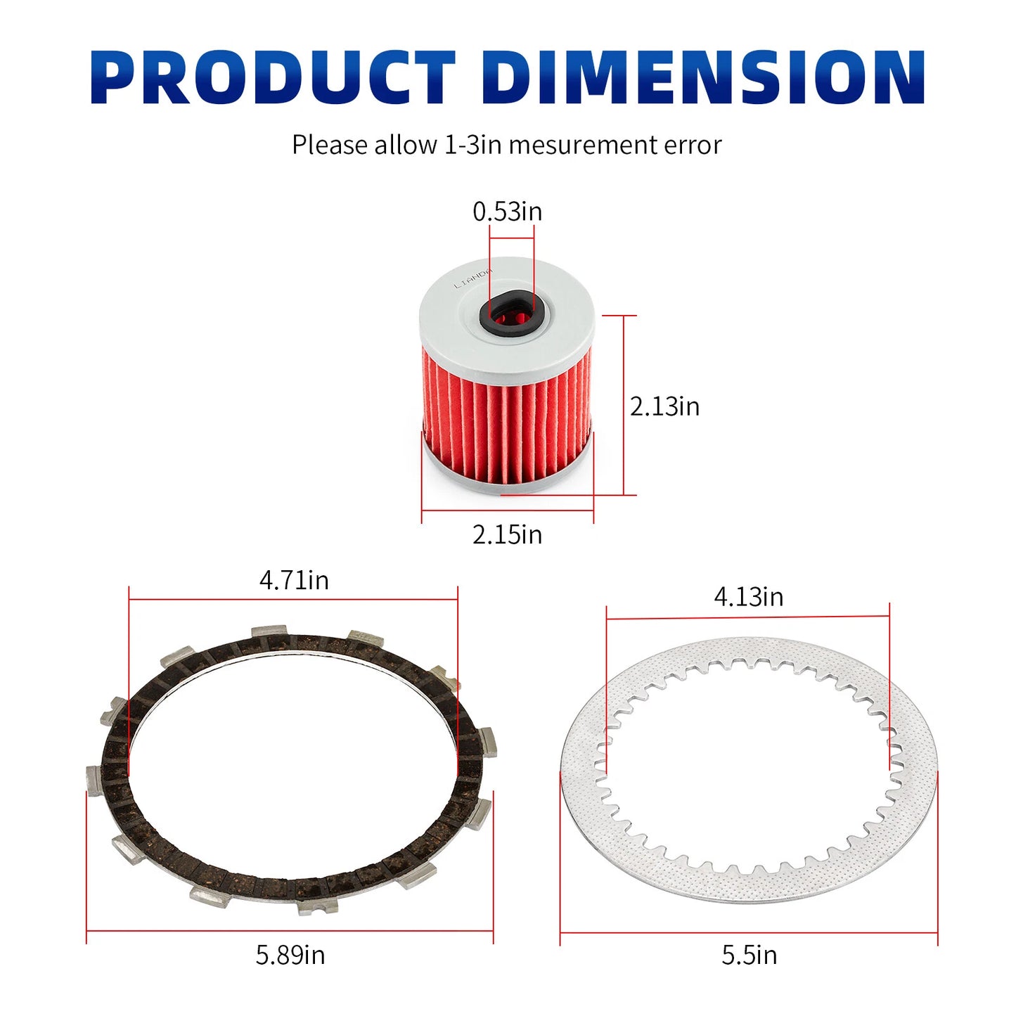 Clutch Friction Plates Gasket Kit for Kawsaki Lakota 300 KEF300 (1995–2003)
