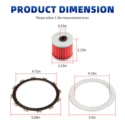Clutch Friction Plates Gasket Kit for Kawsaki Lakota 300 KEF300 (1995–2003)