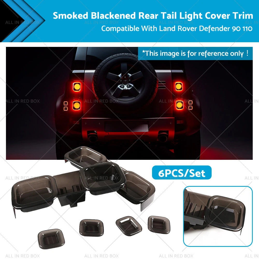 Smoked Rear Tail Light Covers for Land Rover Defender 90 110 (2020-2022)