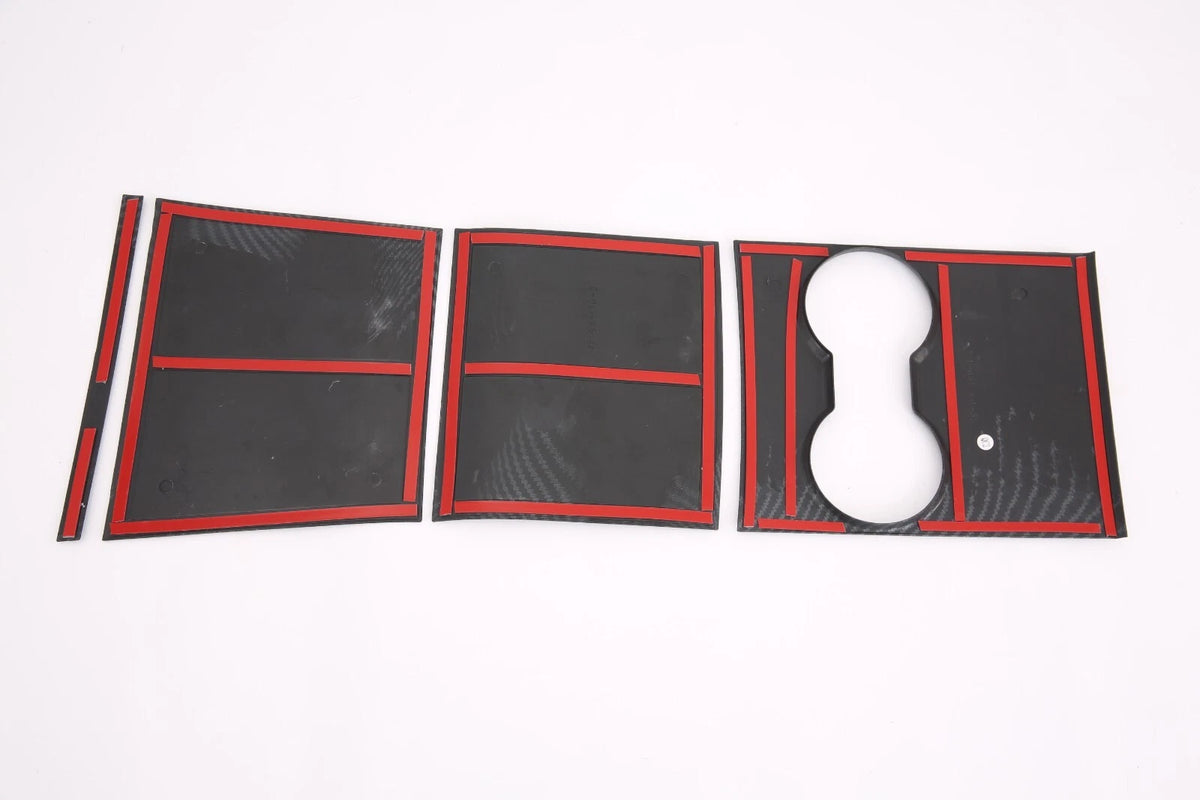 Carbon Fiber Front Water Cup Holder Cover Trim for Tesla Model 3 (2018-2023)