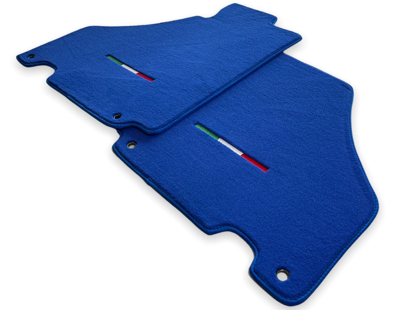 Floor Mats Set for Ferrari 360 Modena LHD with Emblem Blue Carpets (2000-2005)