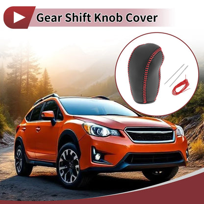 Car Gear Shift Knob Cover for Subaru Forester (2014-2017) Black Red