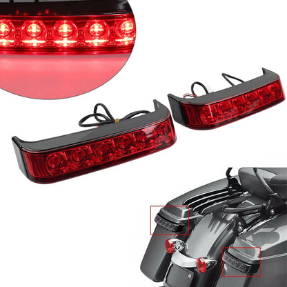 Black Saddlebag Run Brake Tail Light for Harley Touring Street Glide (2014-2023)