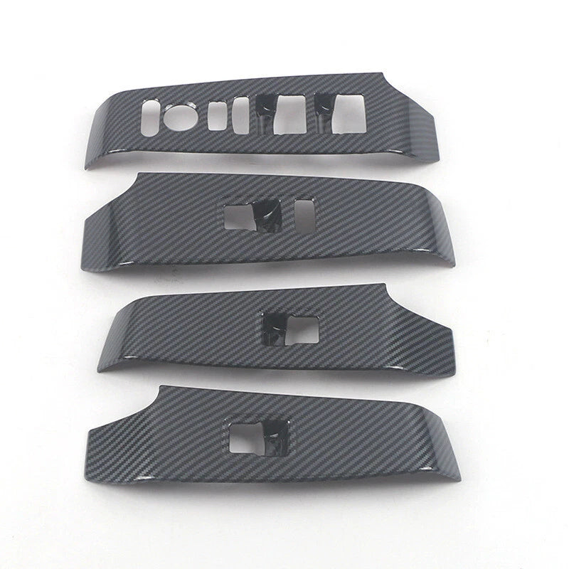 4Pcs Carbon Fiber Window Switch Panel Cover Frame Trim for Acura Integra