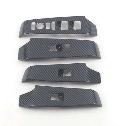 4Pcs Carbon Fiber Window Switch Panel Cover Frame Trim for Acura Integra