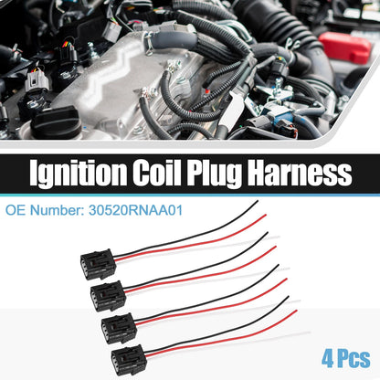 4pcs 2.4L Ignition Coil Connector for Honda CR-V (2015-2019)