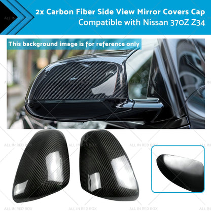 Carbon Fiber Side View Mirror Covers for Nissan 370Z Z34 (2009-2019)