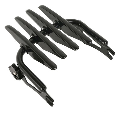 Black Stealth Luggage Rack w/ Docking Hardware for Harley Touring (2009-2013)