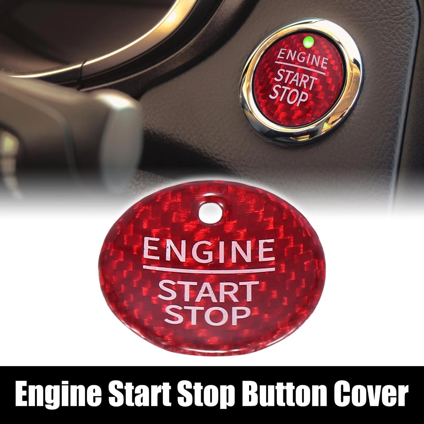 Red Engine Start Stop Button Switch Cover for Ford Focus Mondeo Taurus Edge