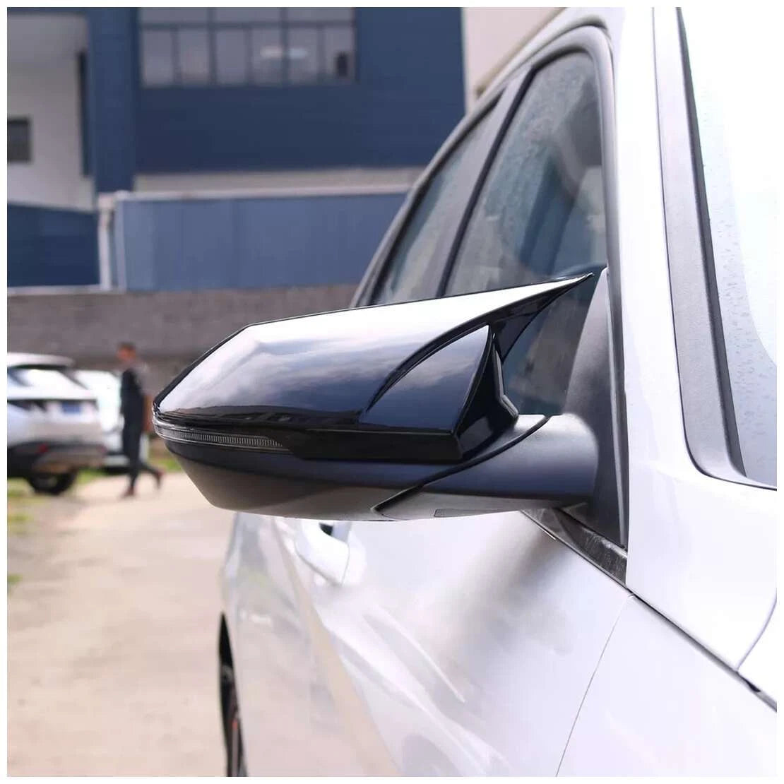Gloss Black Side Mirror Cover Caps for Hyundai Elantra (2023-2024)