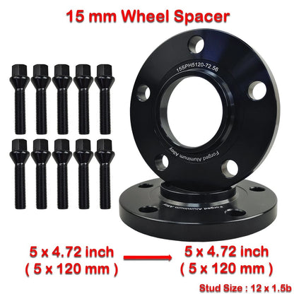 2 x 15mm Hub Centric Wheel Spacers for BMW E36 E46 E90 E34 E60 E61 (1990-2013)