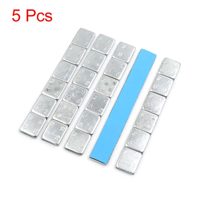 2.1oz Adhesive Back 5pcs Motorcycle Car Wheel Balance Weights Strips 136 x 19mm