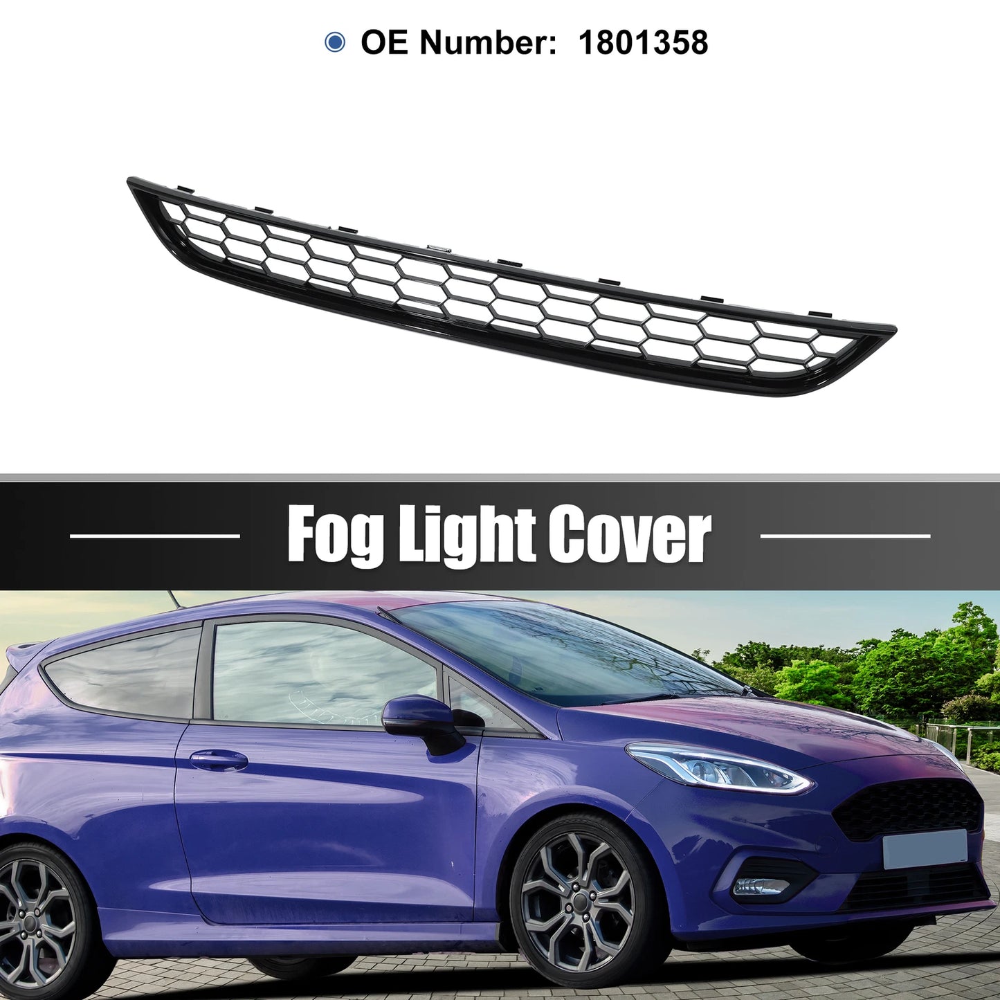 Front Lower Bumper Grille Cover Trim for Ford Fiesta (2013-2017)