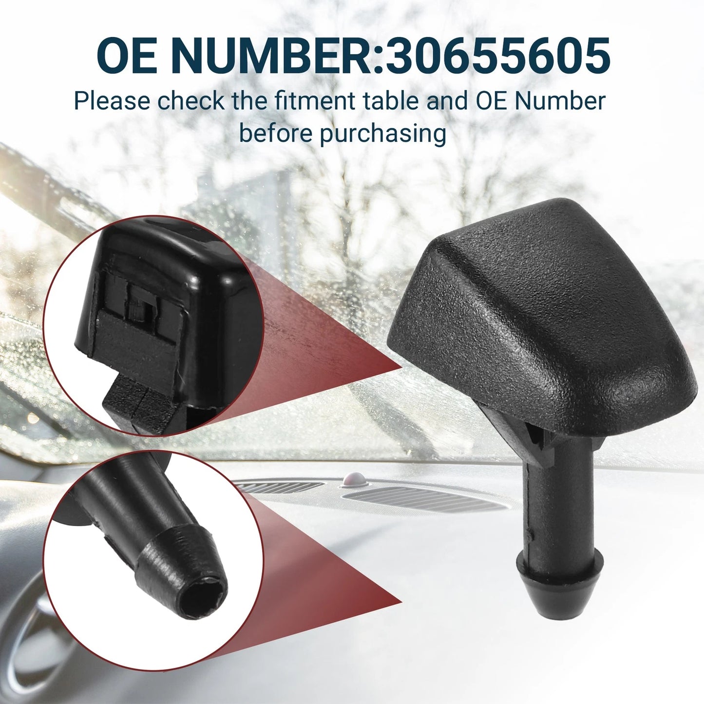 Windshield Washer Nozzle Set for Volvo C70 (2006-2013)
