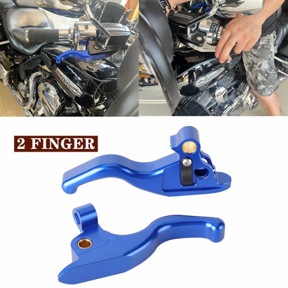 Blue Brake & Clutch Hand Lever Set for Harley Touring FLHTK FLTRX (2013)