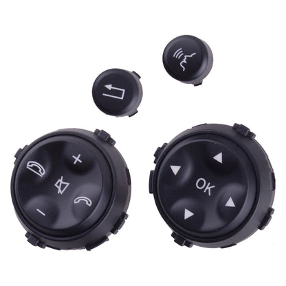 Black R&L Steering Wheel Switch Buttons for Mercedes-Benz W221 S (2006-2009)
