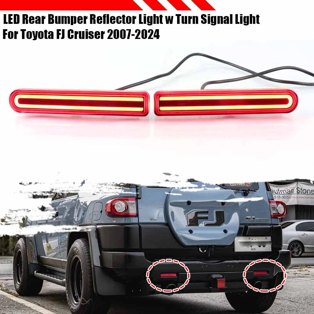 LED Bumper Reflector Light with Signal for Toyota FJ Cruiser (2007–2014)