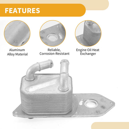 Engine Oil Cooler with O-rings Seal for Ford Transit (2001-2013)