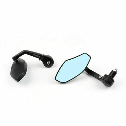 7/8" Aluminum Rearview Mirrors for Motorcycle Black (F2)