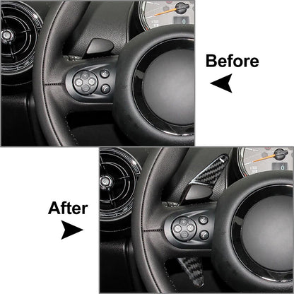 Carbon Fiber Steering Wheel Shift Paddles for Mini R55 R56 R57 R58 R59 R60 (2007-2015)