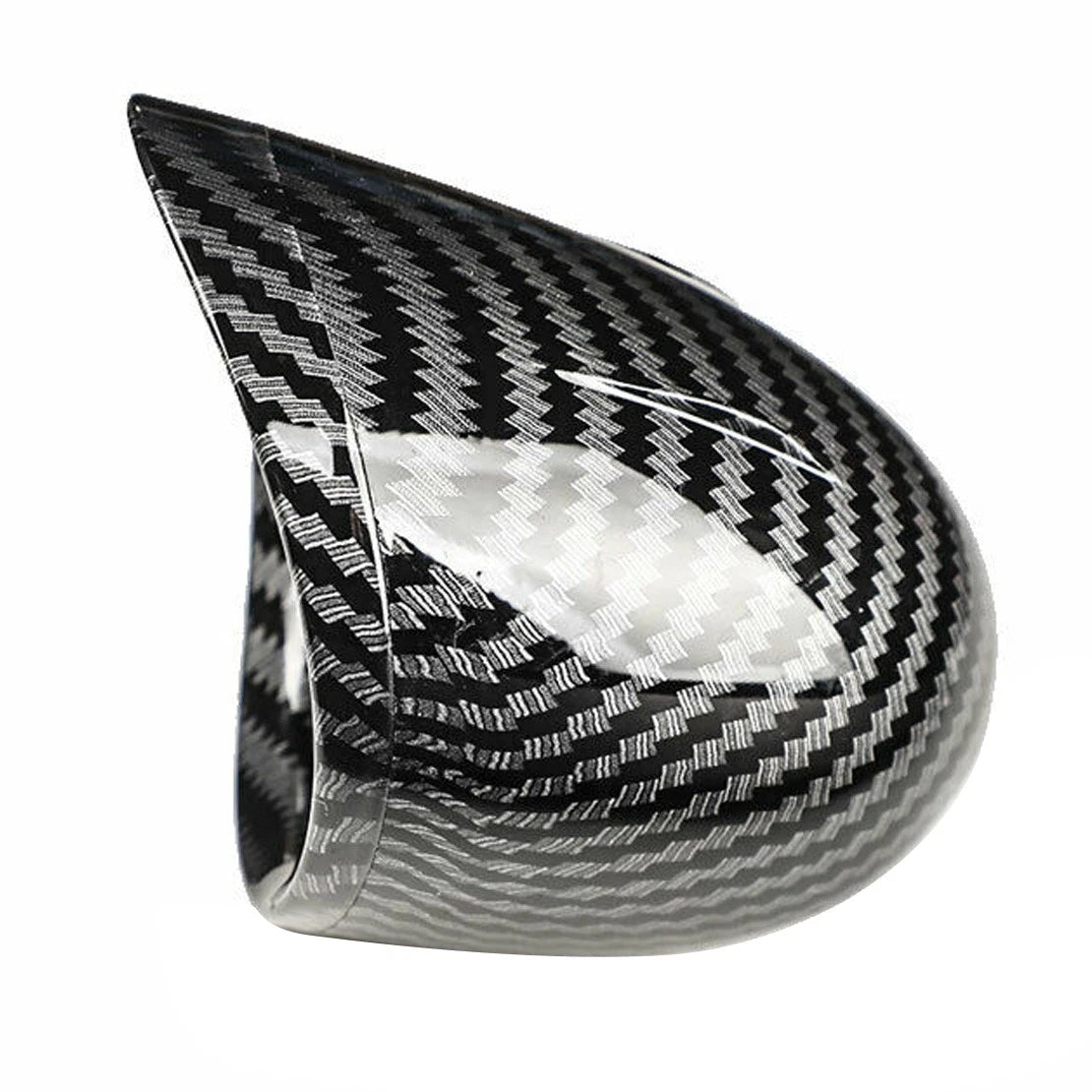 Carbon Fiber Style Round Clock for Car Truck Interior Dashboard