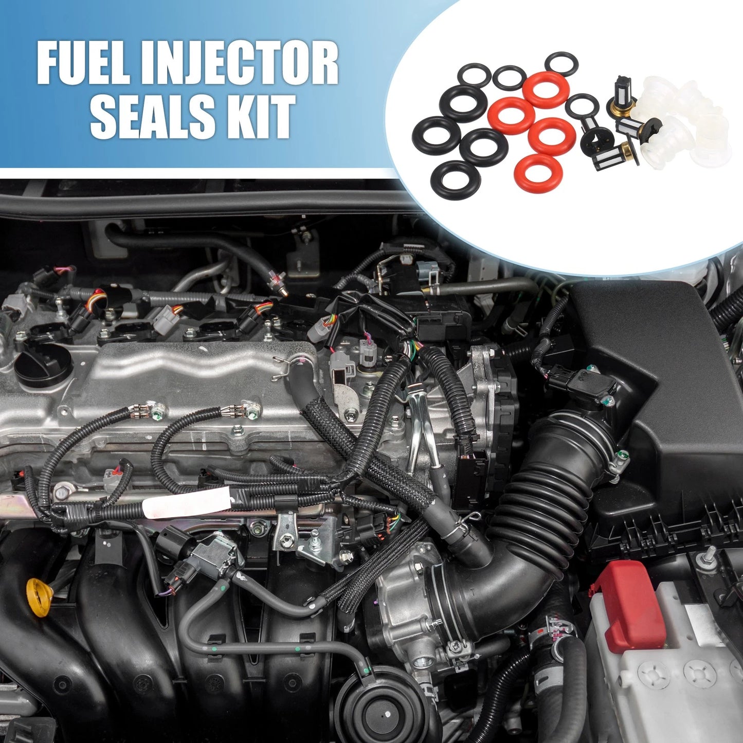 4x Fuel Injector O-Rings for Acura RSX Honda Civic (2002-2006)