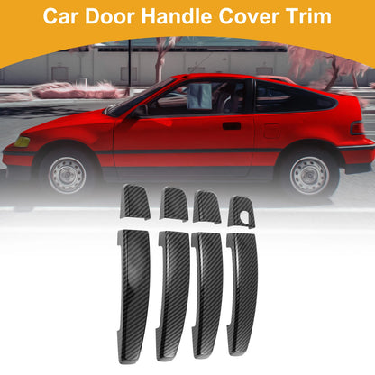 Car Door Handle Cover Trim Carbon Fiber Black for Chevrolet Cruze (2011–2015)