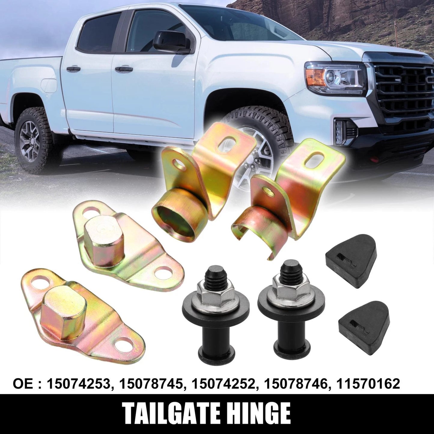 1 x Set Tailgate Gate Hinge Kit for Chevy Silverado Sierra