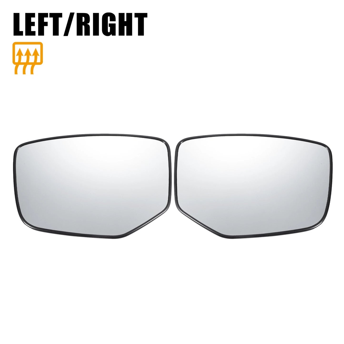 Left Right White Mirror Glass Pair w/ Back Heated for Honda Accord (2008-2010)