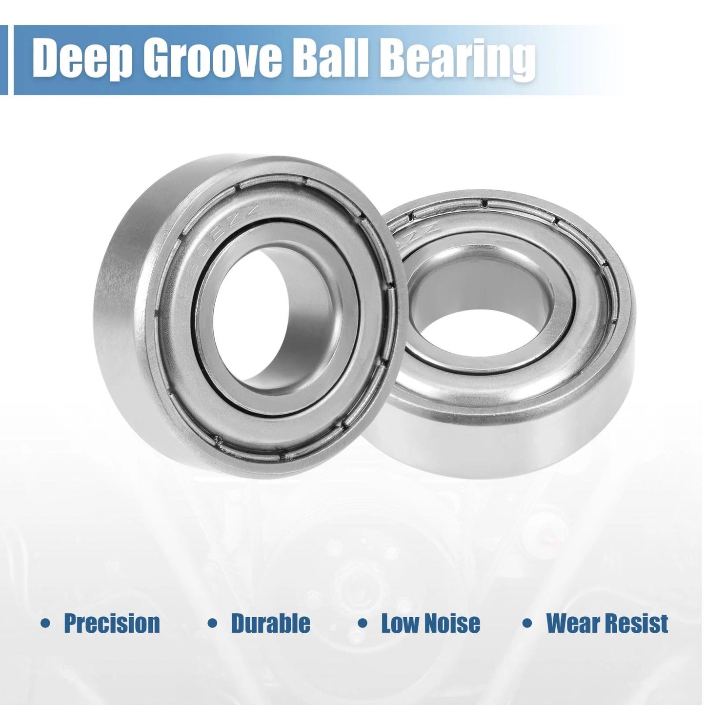 5 x 6202ZZ Deep Groove Ball Bearing 15x35x11mm Shielded Carbon Bearings for Car
