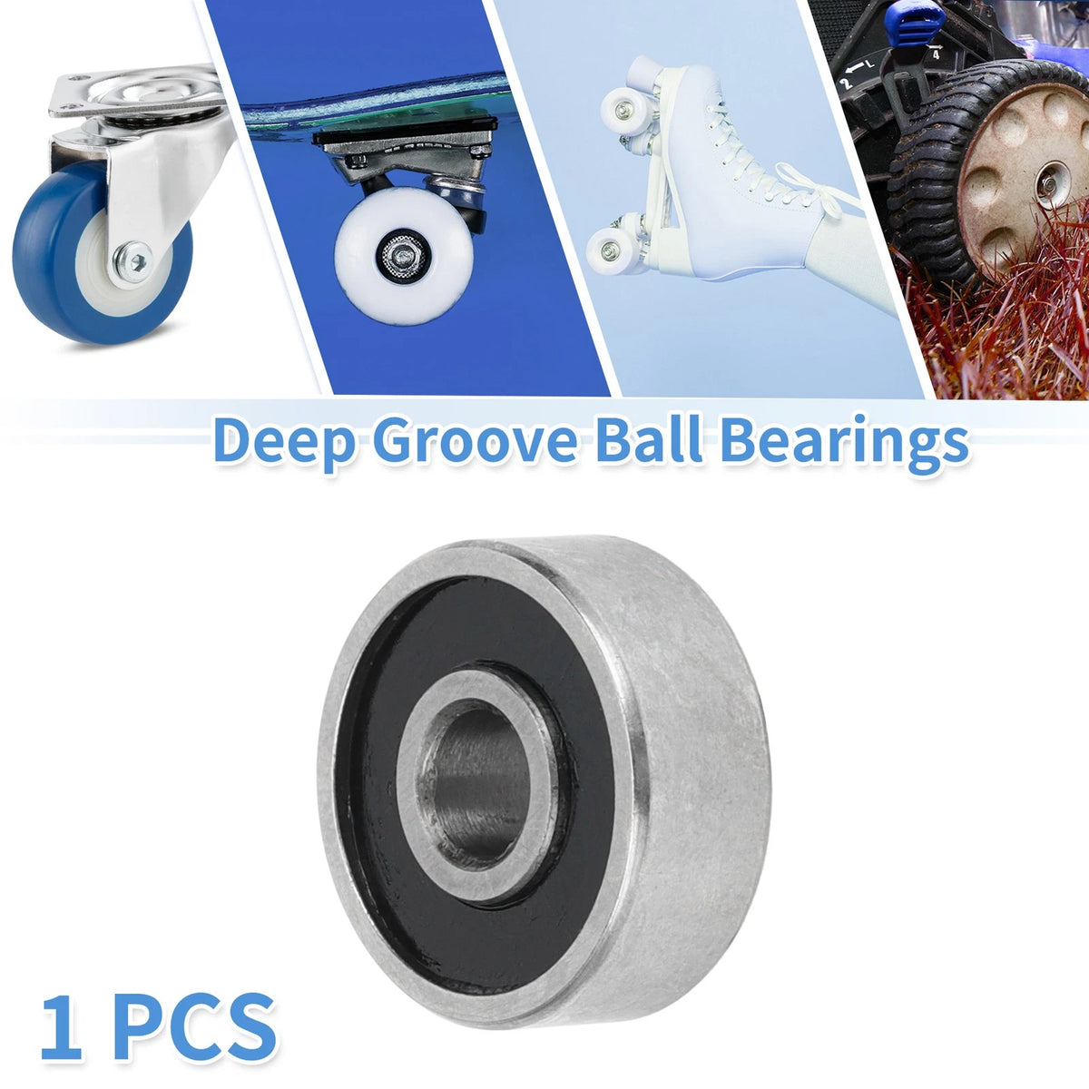 Deep Groove Ball Bearings 4x13x5mm 1 Pc for Scooter Skateboard Wheel