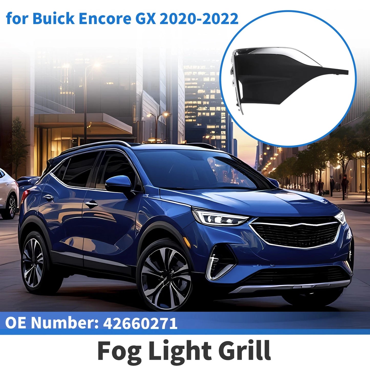 Front Left Fog Light Grill for Buick Encore GX (2020–2022)