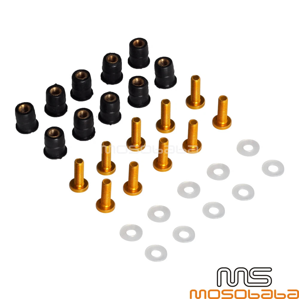 M5 Rubber Nuts 18mm Bolts/Screws for Honda Yamaha Suzuki