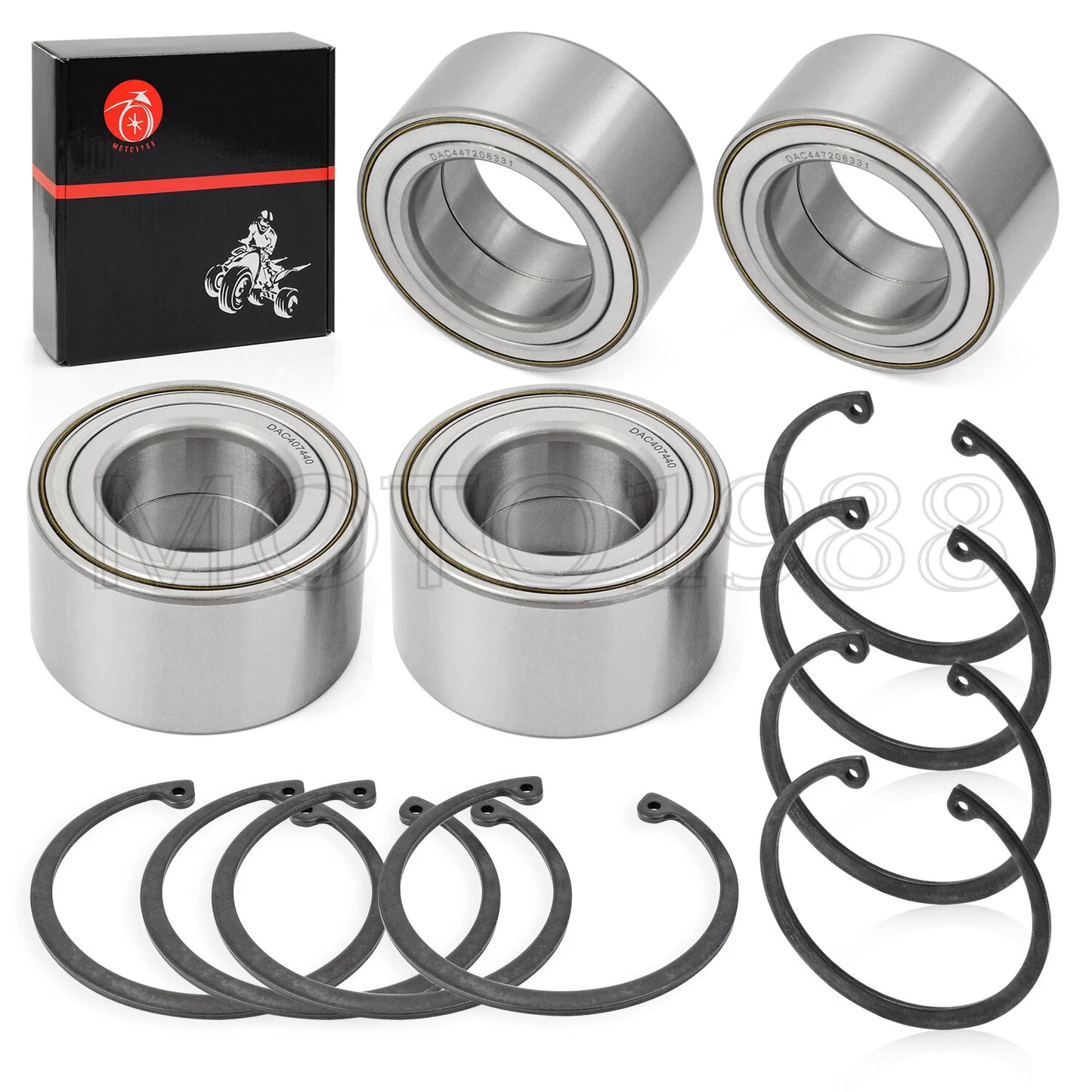 Wheel Bearings & Ring Clip for Polaris RZR 800 RZR 4 800 S800 (2010–2014)
