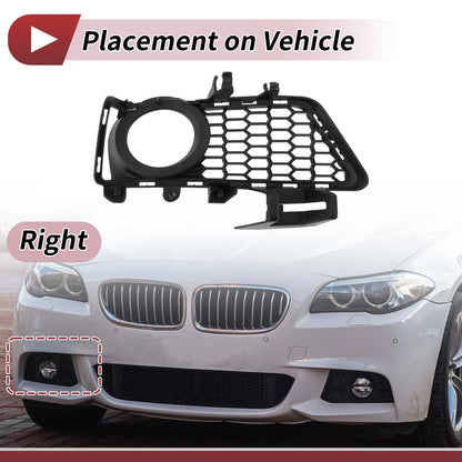 Front Right Fog Light Grill for BMW 3 Series (2012) - 1 x Black