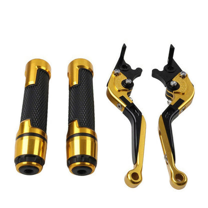Gold Extendable Brake Clutch Levers Grip Set for Yamaha YZF R3 R25 (2015-2023)