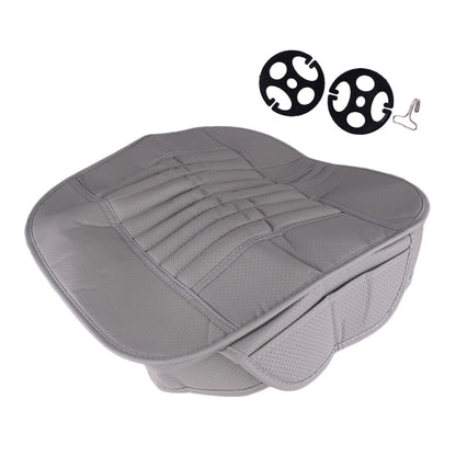 Front Seat Cover Full Surround Cushion Mat Pad for Auto Car PU-Leather Grey