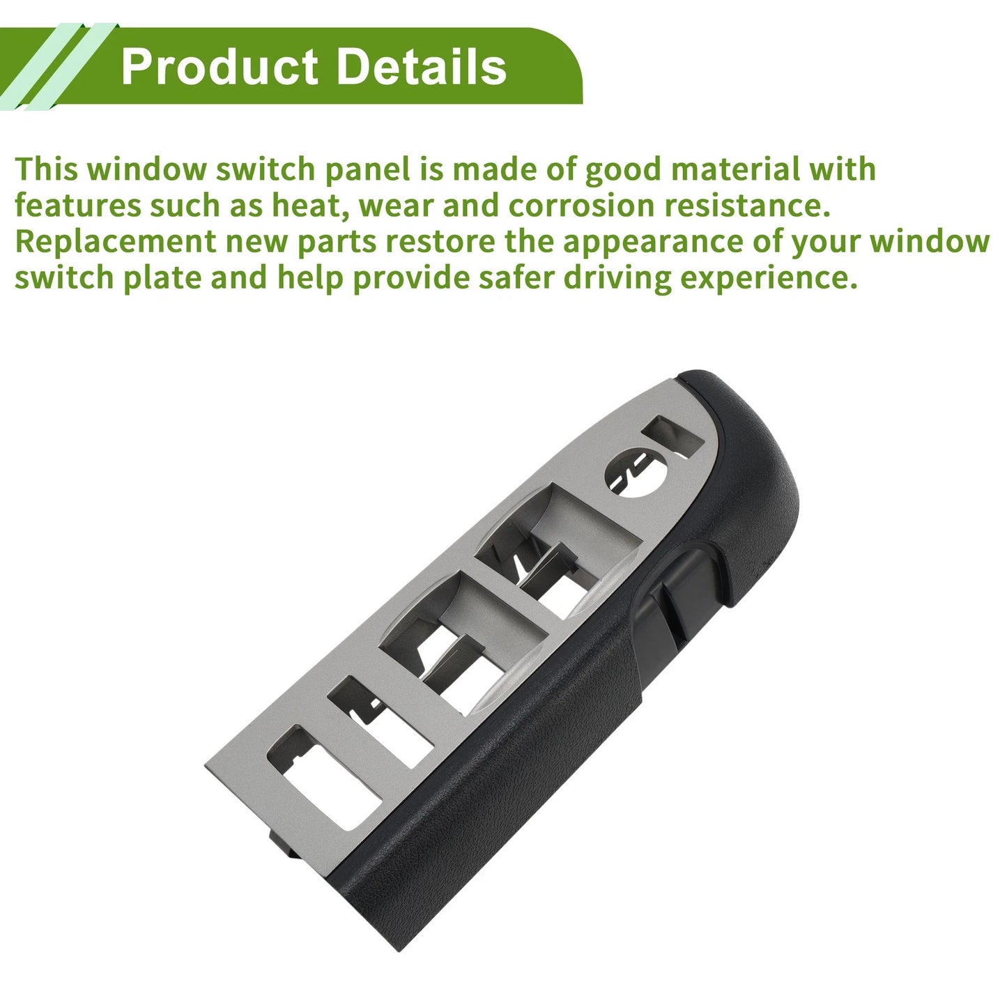 Front Left Window Switch Bezel Cover for Chevy Silverado 1500 (1999-2024)